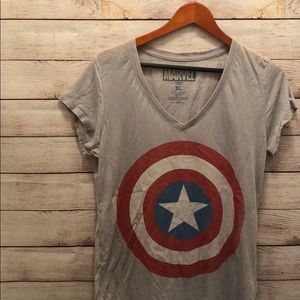 Marvel Avengers Faded Shield Short Sleeve T-Shirt
